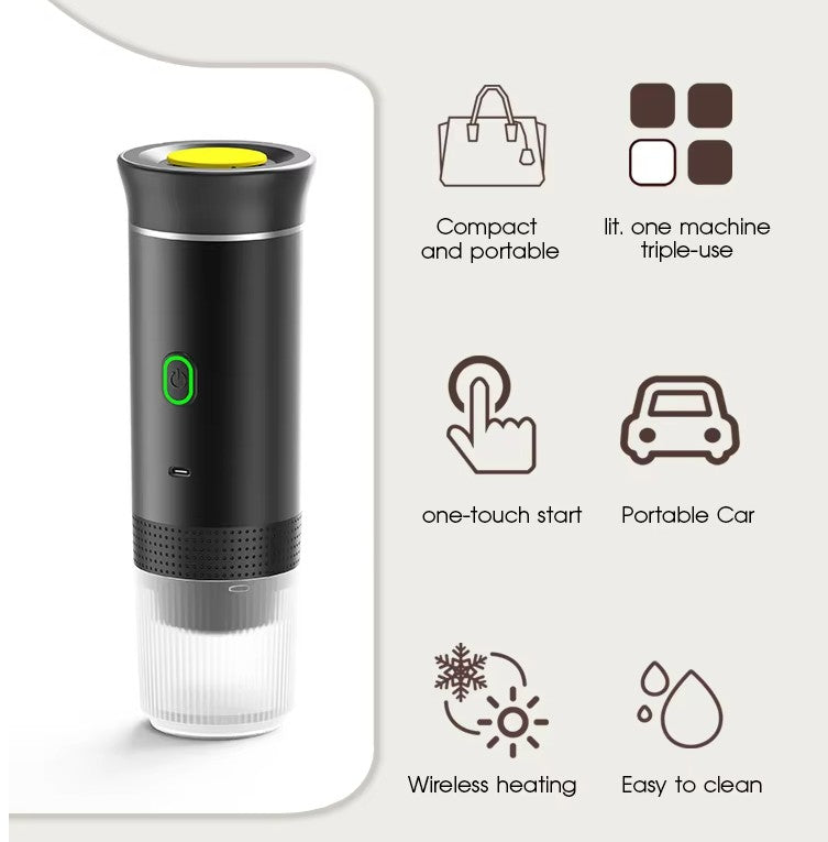 Portable Capsule Coffee Machine - Black