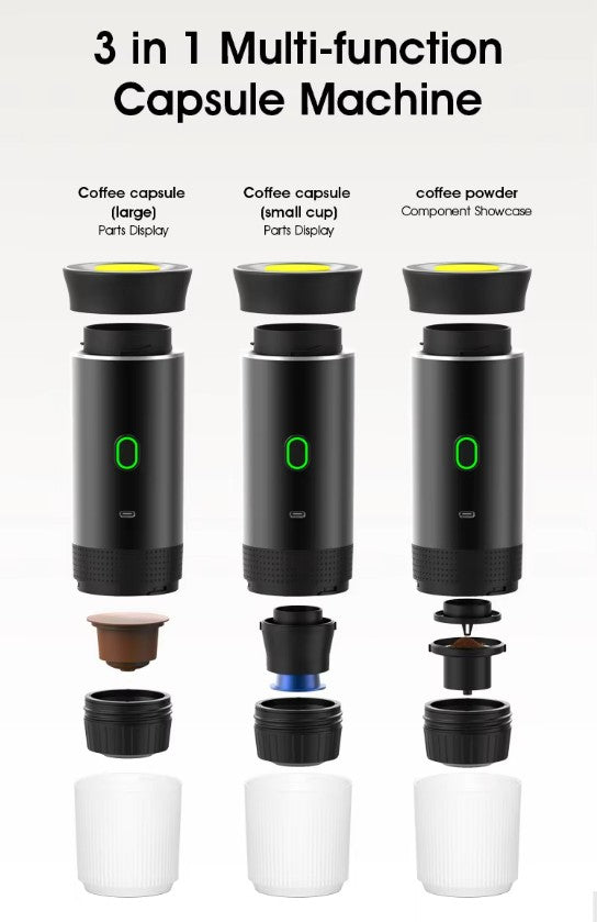 Portable Capsule Coffee Machine - Black