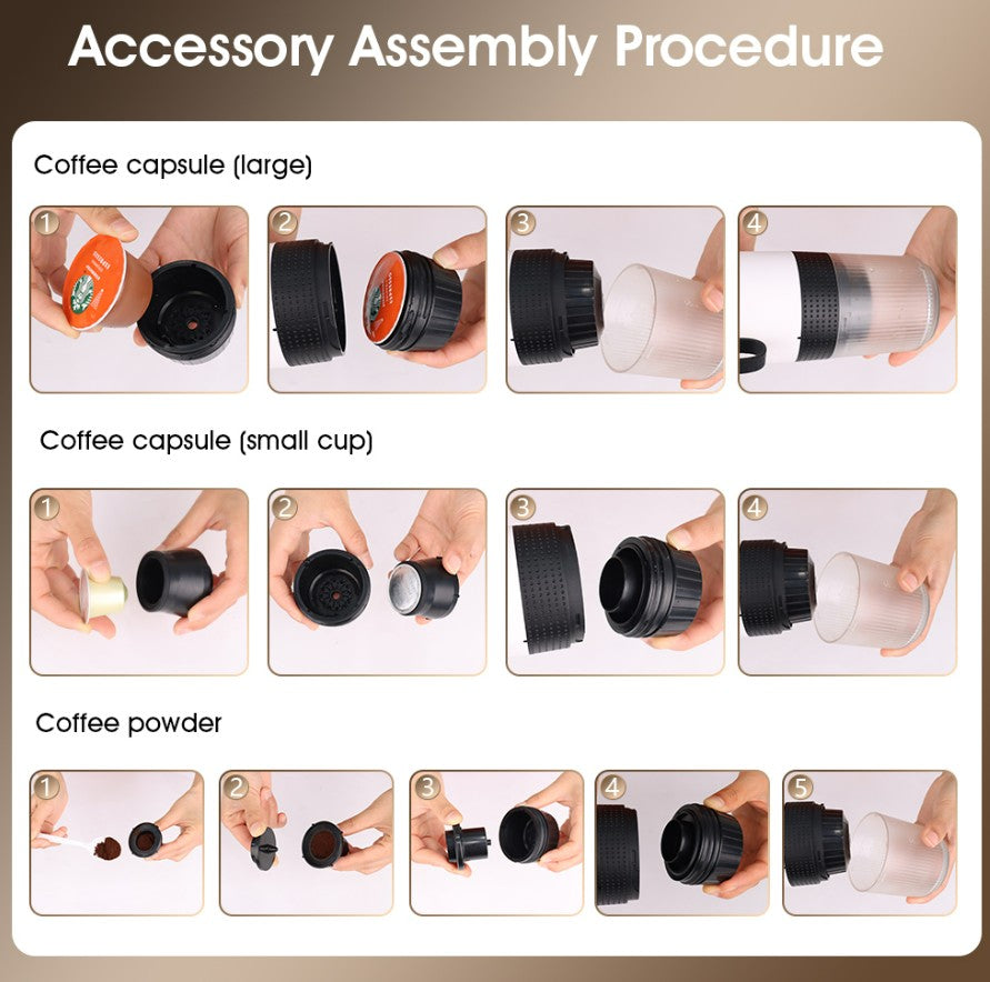 Portable Capsule Coffee Machine - White