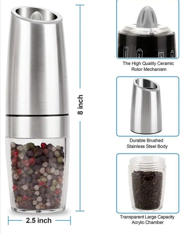 Electric Salt And Pepper Grinder Set